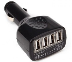 car charger DC-5-V-2-1A-4USB-1